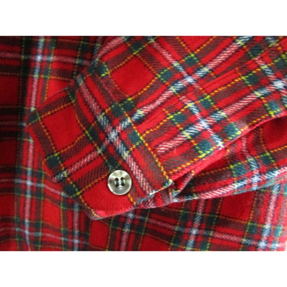 Pendleton Woolen Mills Mens Medium Red Plaid Wool Shirt Made in USA Vintage 1960 - Picture 14 of 16